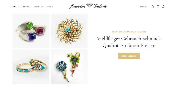 Webdesign aus Köln: Juwelengalerie