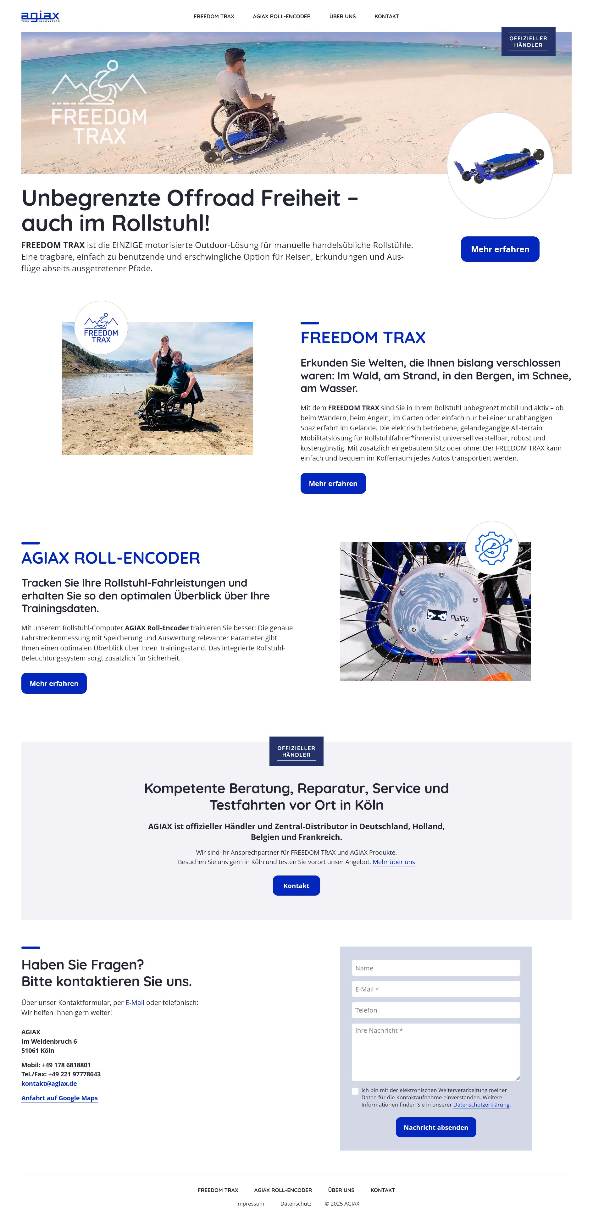 Webdesign Screenshot: AGIAX Tech Innovation
