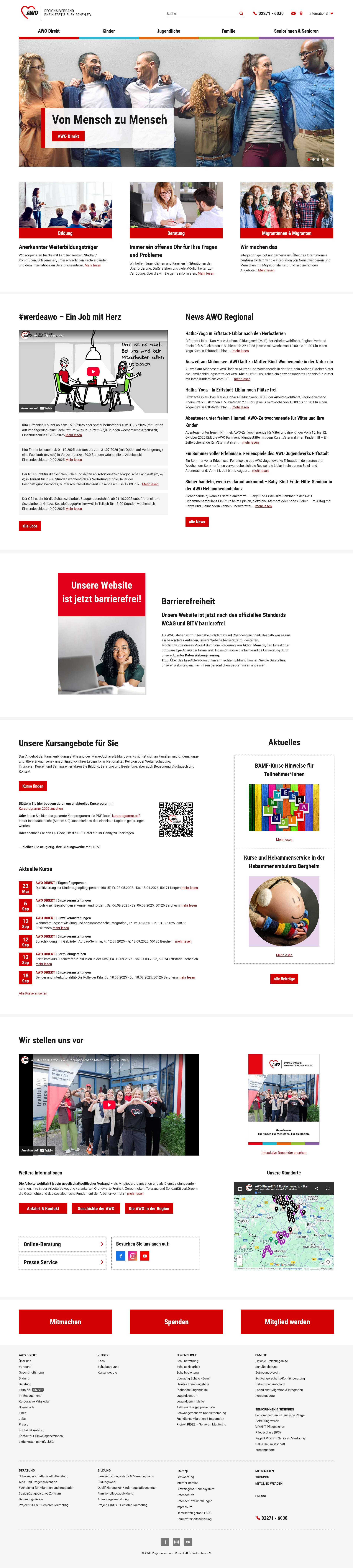 Webdesign Screenshot: AWO Rhein-Erft & Euskirchen e.V.