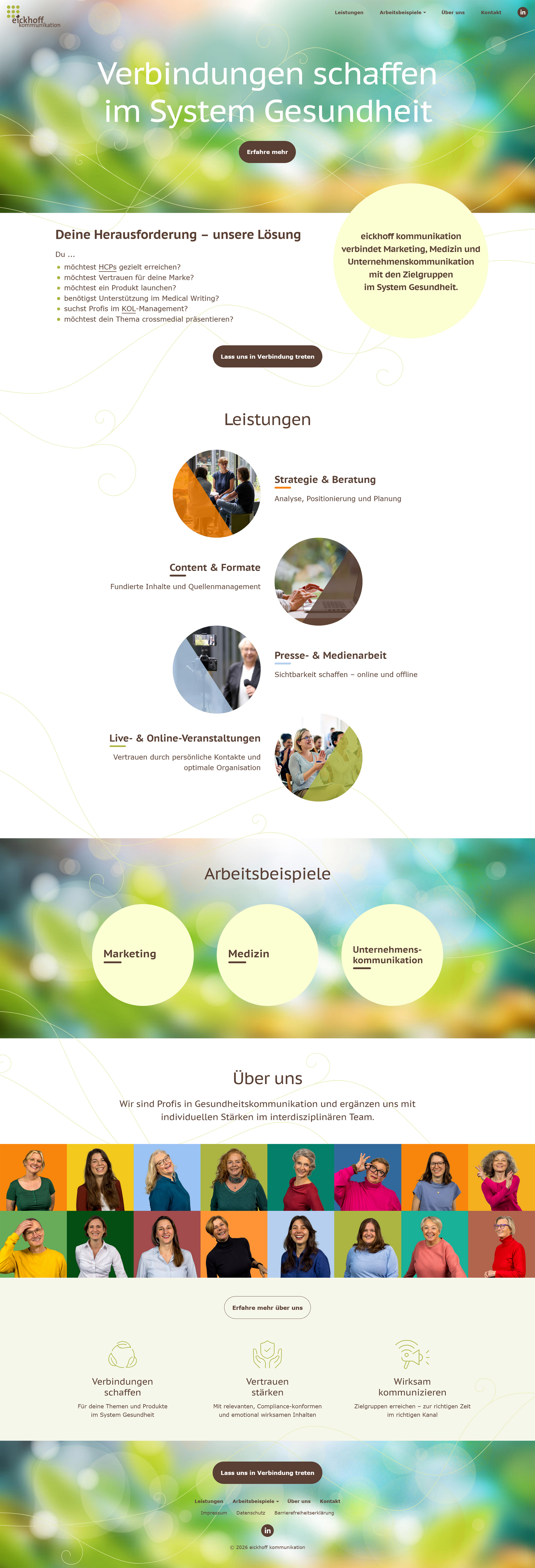 Webdesign Screenshot: eickhoff kommunikation