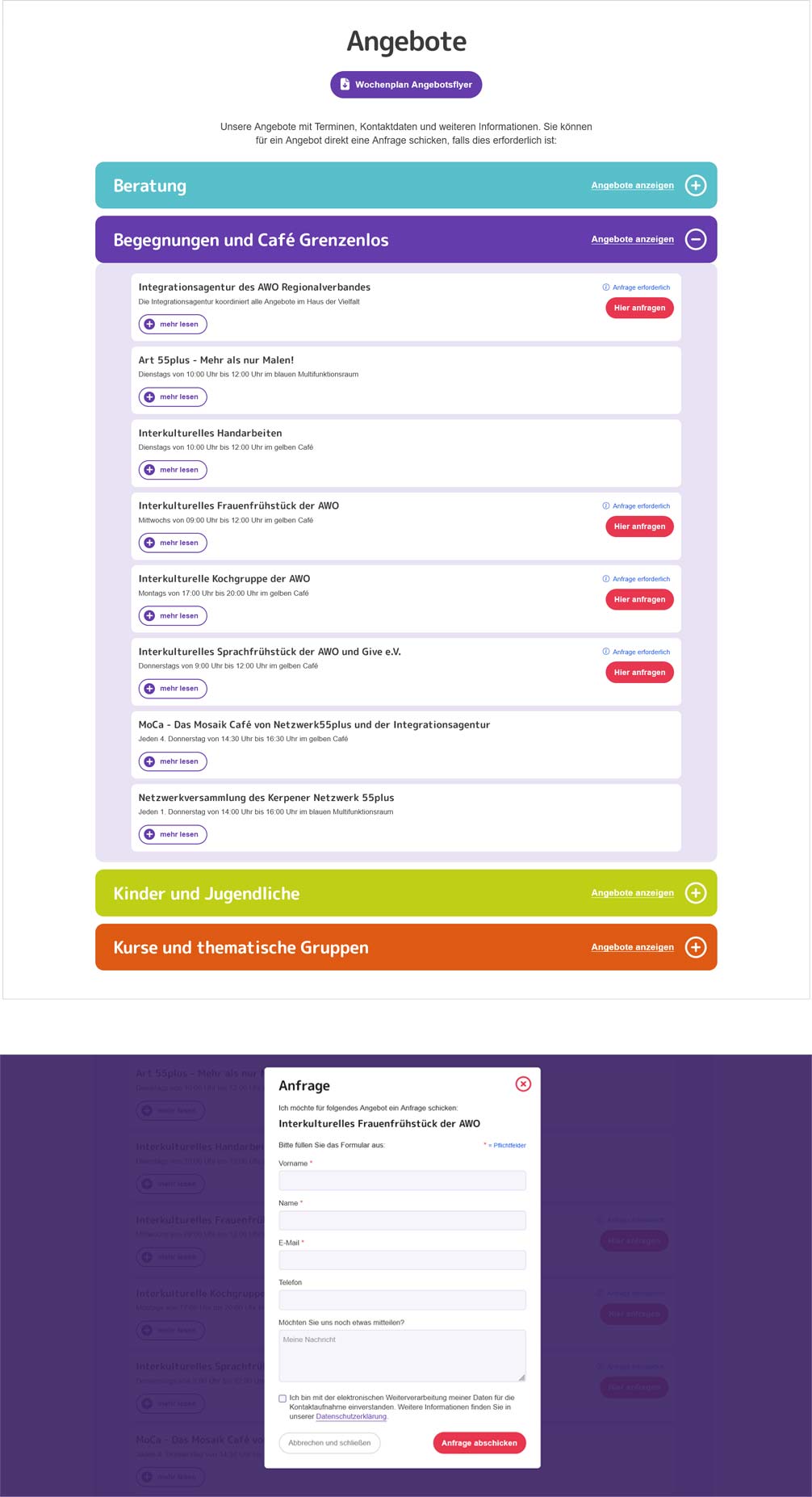 Webdesign Onepager